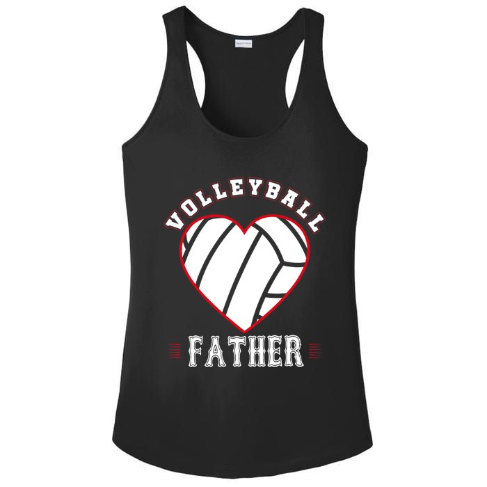 Father Volleyball Gifts Funny Father's Day Sports Lover Dad Ladies PosiCharge Competitor Racerback Tank