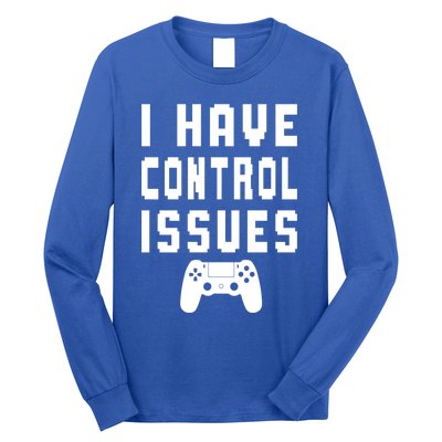 Funny Video Game Lover Saying I Have Control Issues Gamer Gift Long Sleeve Shirt