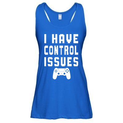 Funny Video Game Lover Saying I Have Control Issues Gamer Gift Ladies Essential Flowy Tank