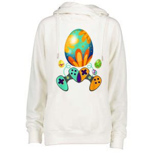 Funny Video Game Gift Easter Eggs Gaming Console Control Funny Gift Womens Funnel Neck Pullover Hood