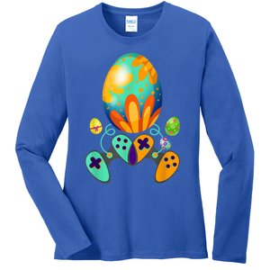 Funny Video Game Gift Easter Eggs Gaming Console Control Funny Gift Ladies Long Sleeve Shirt