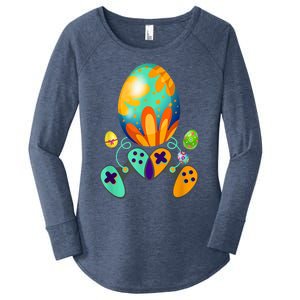 Funny Video Game Gift Easter Eggs Gaming Console Control Funny Gift Women's Perfect Tri Tunic Long Sleeve Shirt