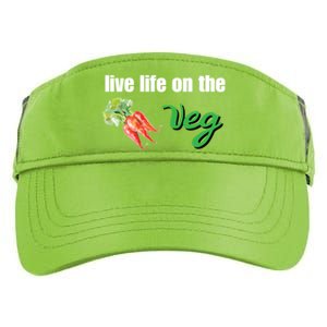 Funny Vegetarian Gift Live Life On The Veg Meaningful Gift Adult Drive Performance Visor