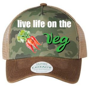 Funny Vegetarian Gift Live Life On The Veg Meaningful Gift Legacy Tie Dye Trucker Hat