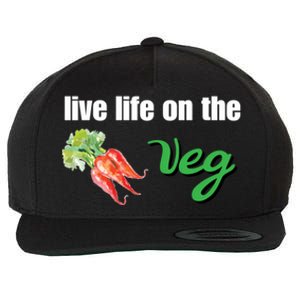 Funny Vegetarian Gift Live Life On The Veg Meaningful Gift Wool Snapback Cap