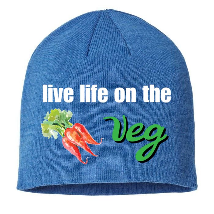 Funny Vegetarian Gift Live Life On The Veg Meaningful Gift Sustainable Beanie