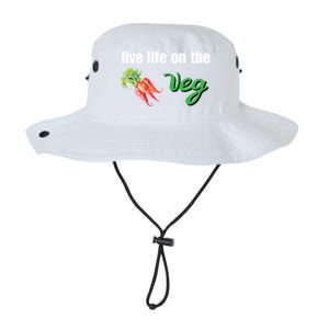 Funny Vegetarian Gift Live Life On The Veg Meaningful Gift Legacy Cool Fit Booney Bucket Hat