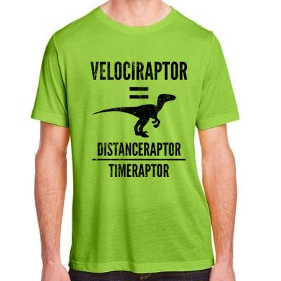 Funny Velociraptor Gift With Science Pun Dad Joke Physics Adult ChromaSoft Performance T-Shirt