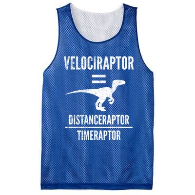 Funny Velociraptor Gift With Science Pun Dad Joke Physics Mesh Reversible Basketball Jersey Tank