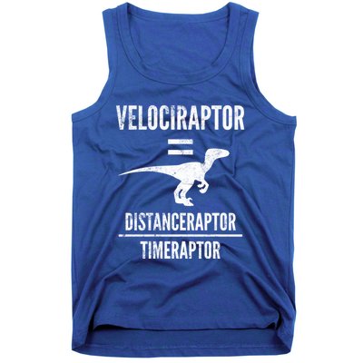 Funny Velociraptor Gift With Science Pun Dad Joke Physics Tank Top