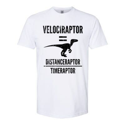 Funny Velociraptor Gift With Science Pun Dad Joke Physics Softstyle CVC T-Shirt