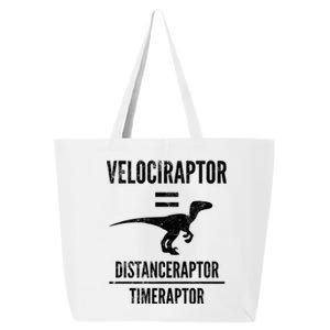 Funny Velociraptor Gift With Science Pun Dad Joke Physics 25L Jumbo Tote