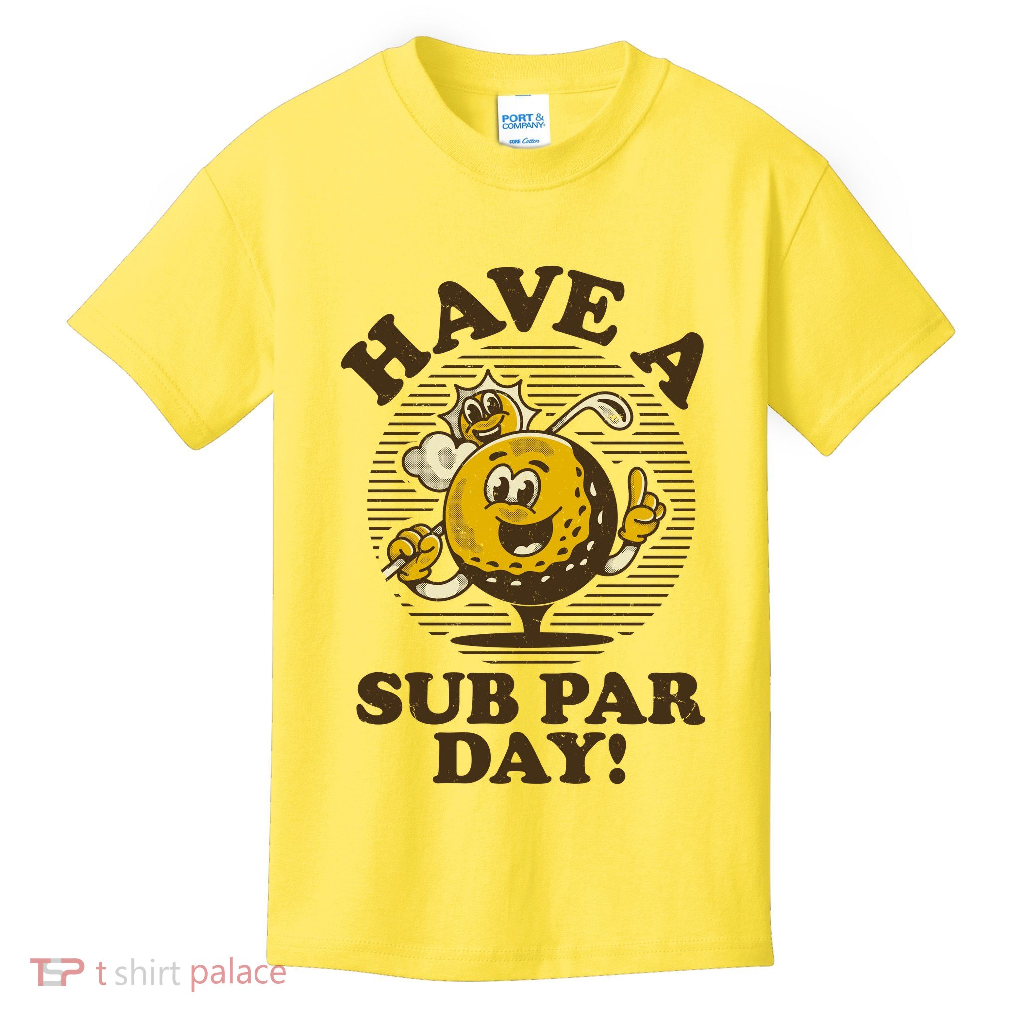 Funny Vintage Golfing Have A Sub Par Day Kids T-Shirt