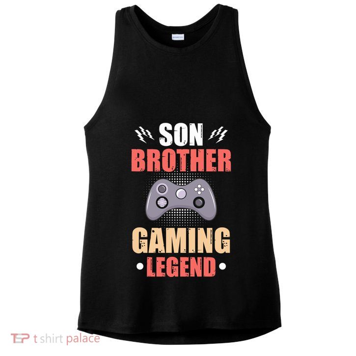 Funny Video Gamer Son Brother Gaming Legend Ladies PosiCharge Tri-Blend Wicking Tank