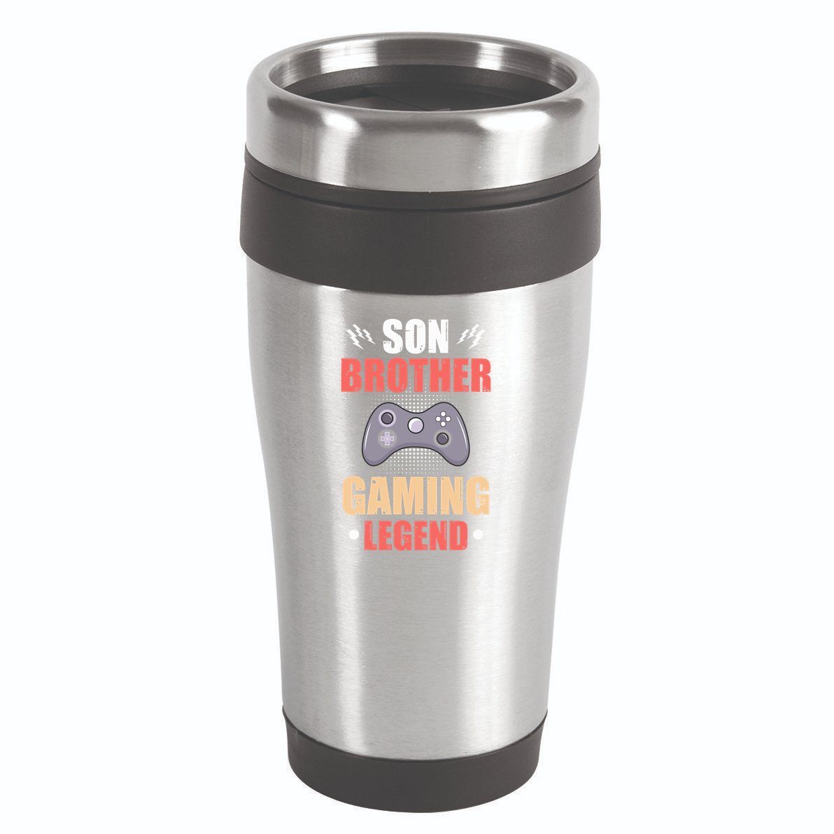 Funny Video Gamer Son Brother Gaming Legend 16oz Travel Tumbler