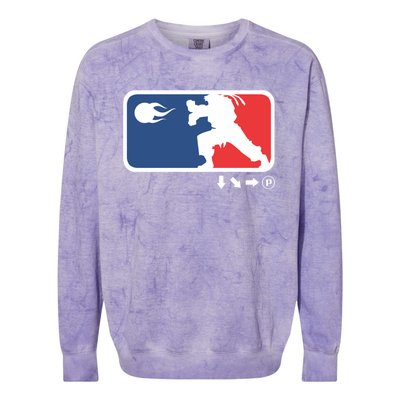 Fighters Video Game League Player Logo Colorblast Crewneck Sweatshirt