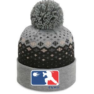 Fighters Video Game League Player Logo The Baniff Cuffed Pom Beanie