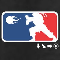 Fighters Video Game League Player Logo 7 Panel Mesh Trucker Snapback Hat