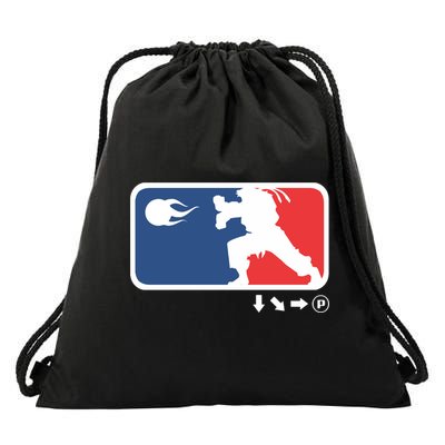 Fighters Video Game League Player Logo Drawstring Bag