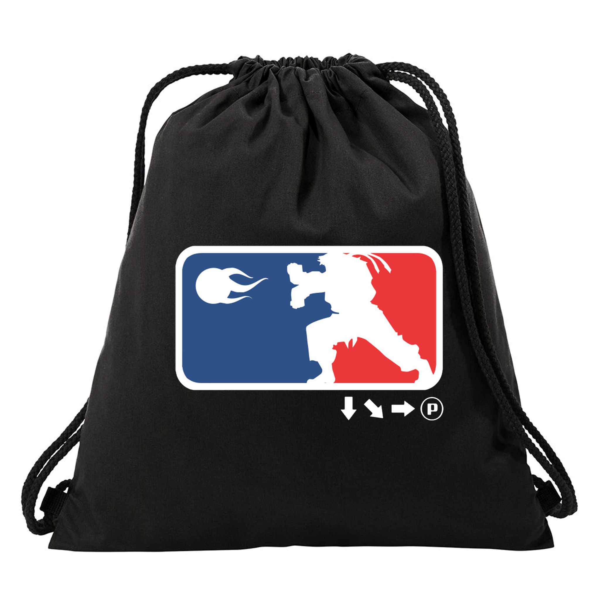 Fighters Video Game League Player Logo Drawstring Bag