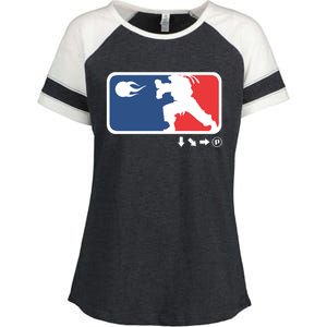 Fighters Video Game League Player Logo Enza Ladies Jersey Colorblock Tee