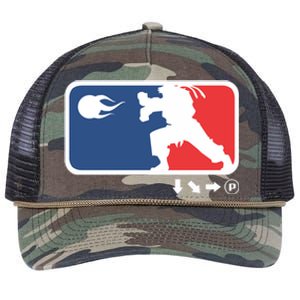 Fighters Video Game League Player Logo Retro Rope Trucker Hat Cap