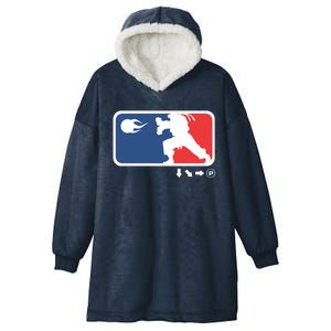 Fighters Video Game League Player Logo Hooded Wearable Blanket