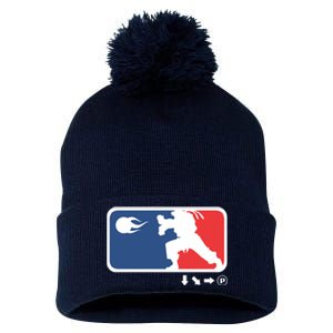 Fighters Video Game League Player Logo Pom Pom 12in Knit Beanie