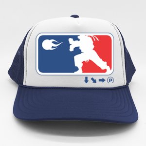 Fighters Video Game League Player Logo Trucker Hat