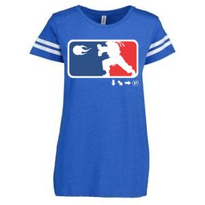 Fighters Video Game League Player Logo Enza Ladies Jersey Football T-Shirt