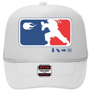 Fighters Video Game League Player Logo High Crown Mesh Back Trucker Hat