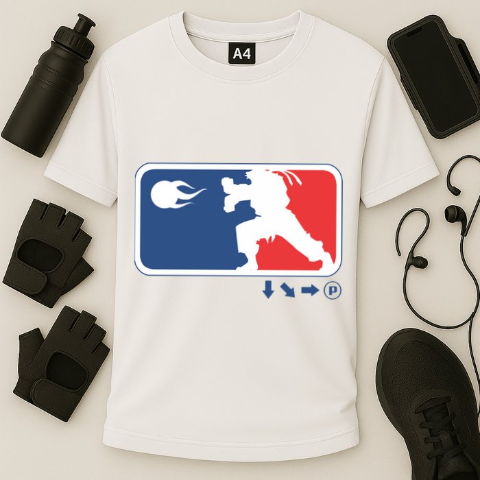 Fighters Video Game League Player Logo Cooling Performance Crew T-Shirt