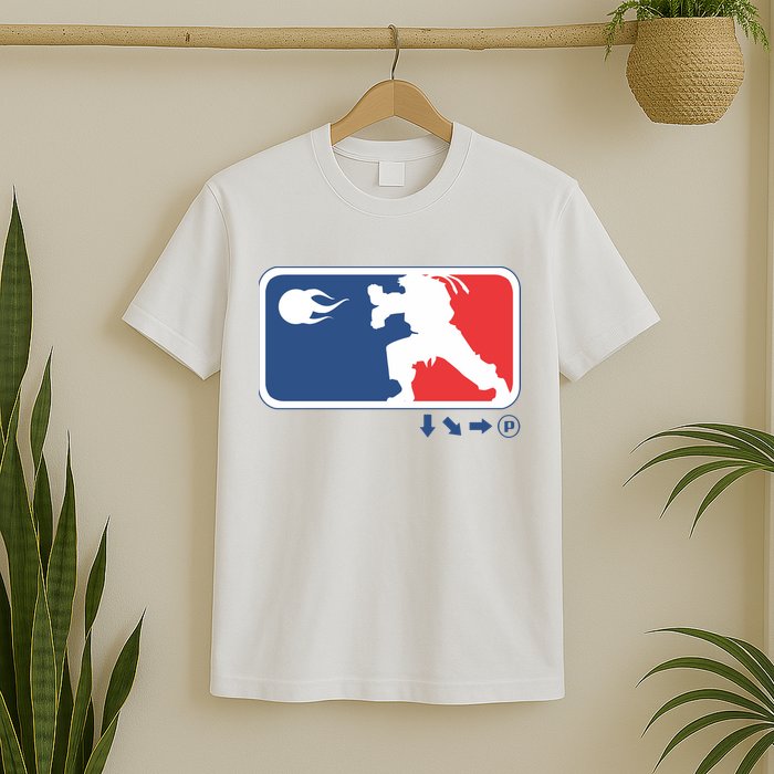 Fighters Video Game League Player Logo T-Shirt