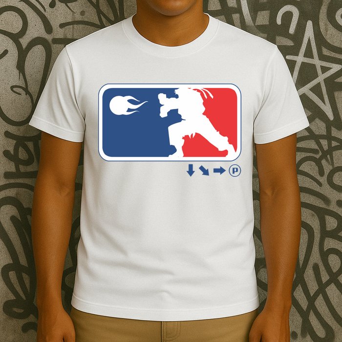 Fighters Video Game League Player Logo T-Shirt