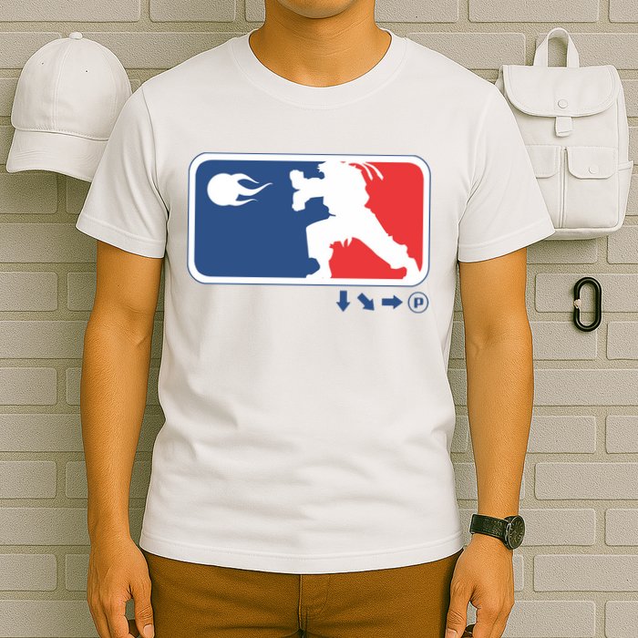 Fighters Video Game League Player Logo T-Shirt