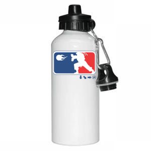 Fighters Video Game League Player Logo Aluminum Water Bottle 