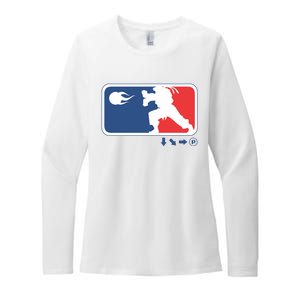 Fighters Video Game League Player Logo Womens CVC Long Sleeve Shirt