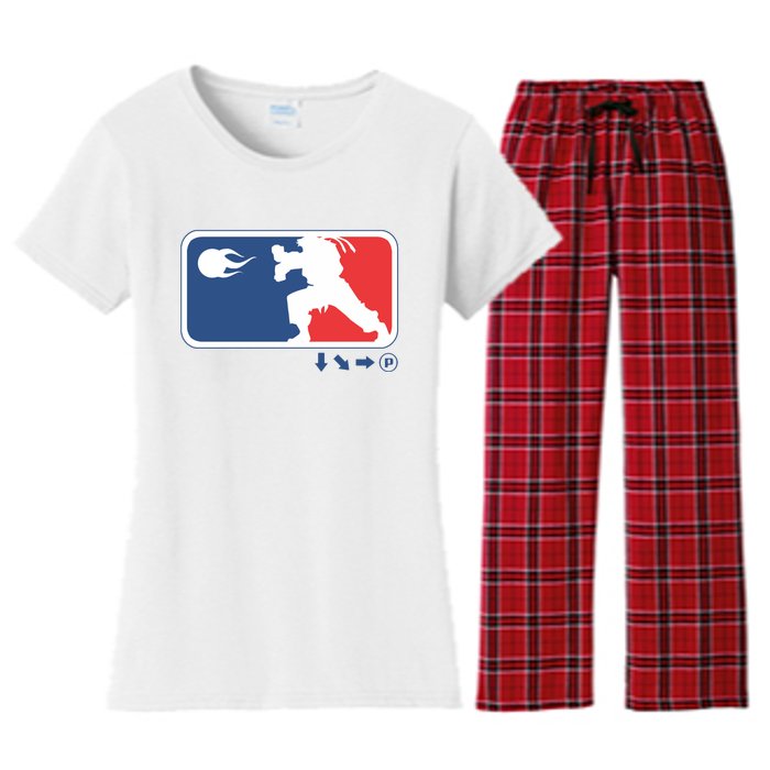 Fighters Video Game League Player Logo Women's Flannel Pajama Set