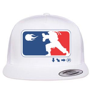 Fighters Video Game League Player Logo Flat Bill Trucker Hat