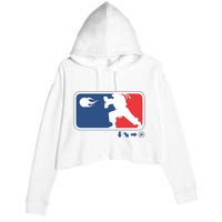 Fighters Video Game League Player Logo Crop Fleece Hoodie