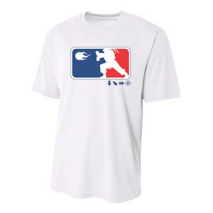 Fighters Video Game League Player Logo Youth Performance Sprint T-Shirt