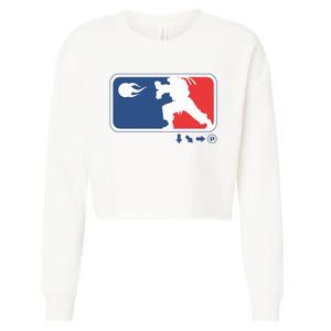 Fighters Video Game League Player Logo Cropped Pullover Crew