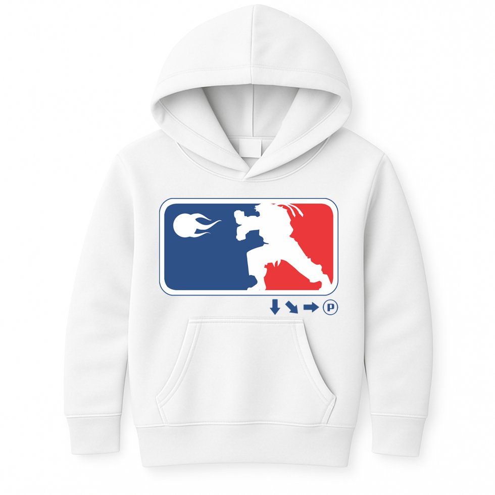 Fighters Video Game League Player Logo Kids Hoodie