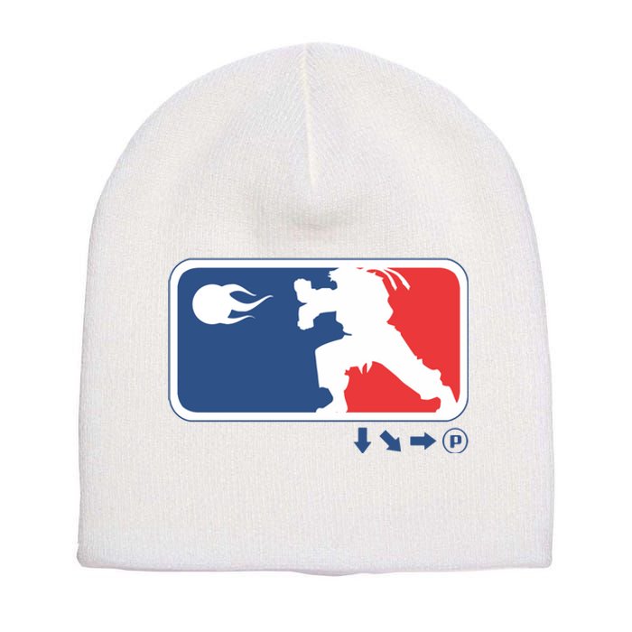 Fighters Video Game League Player Logo Short Acrylic Beanie