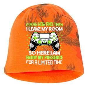 Funny Video Games Every Now And Then I Leave My Room Gaming Kati - Camo Knit Beanie