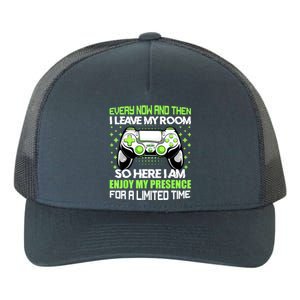 Funny Video Games Every Now And Then I Leave My Room Gaming Yupoong Adult 5-Panel Trucker Hat