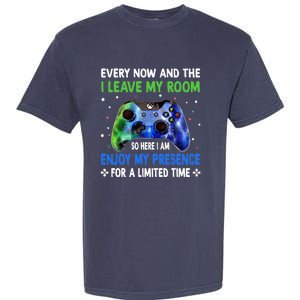 Funny Video Games Every Now And Then I Leave My Room Gaming Garment-Dyed Heavyweight T-Shirt