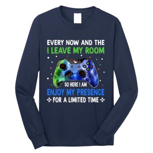 Funny Video Games Every Now And Then I Leave My Room Gaming Long Sleeve Shirt