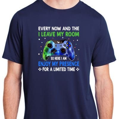 Funny Video Games Every Now And Then I Leave My Room Gaming Adult ChromaSoft Performance T-Shirt