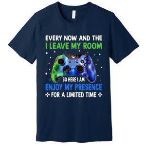 Funny Video Games Every Now And Then I Leave My Room Gaming Premium T-Shirt